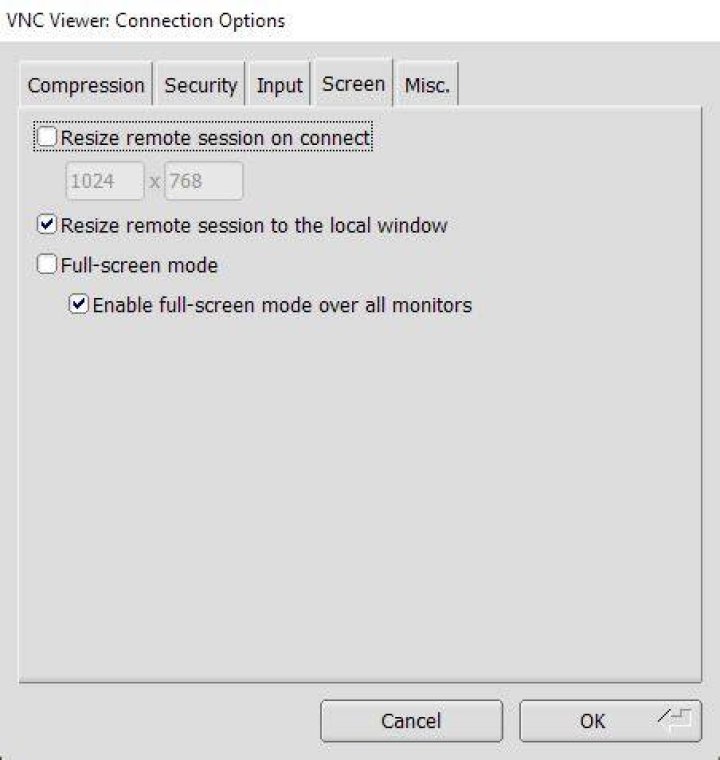 How to change screen resolution of VNC server without restarting it?