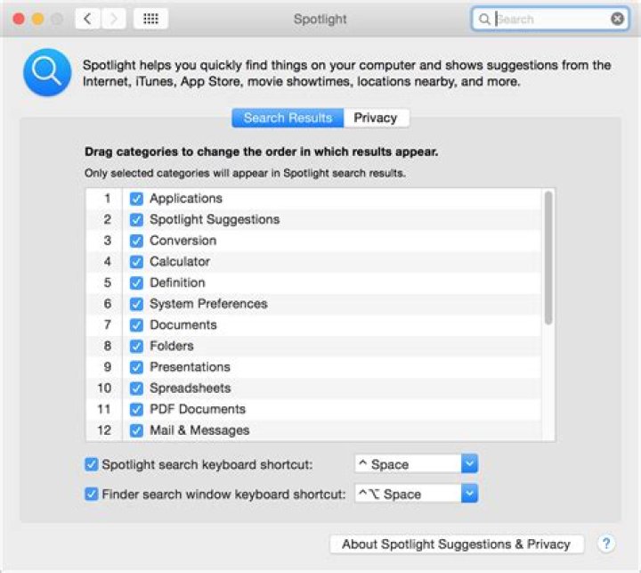How to change the order of items appearing in Spotlight with macOS Catalina/Big Sur?