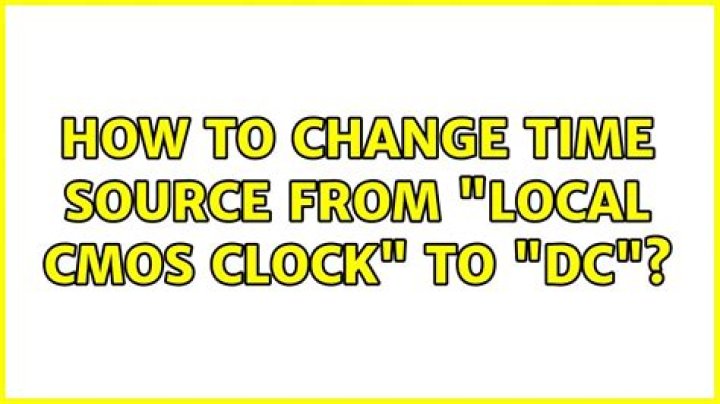 How to change time source from "Local CMOS Clock" to "0.pool.ntp.org"