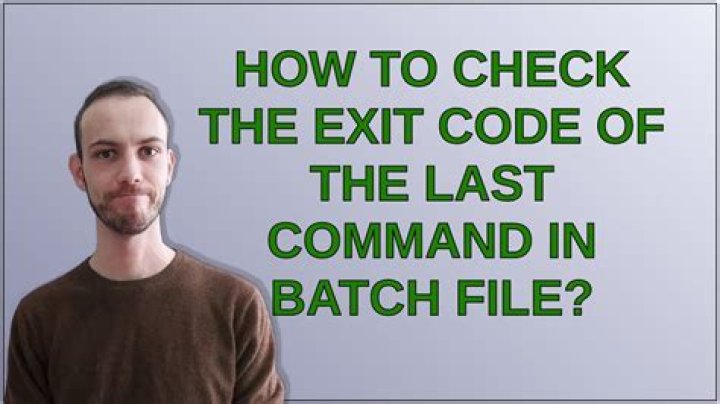 How to check the exit code of the last command in batch file?