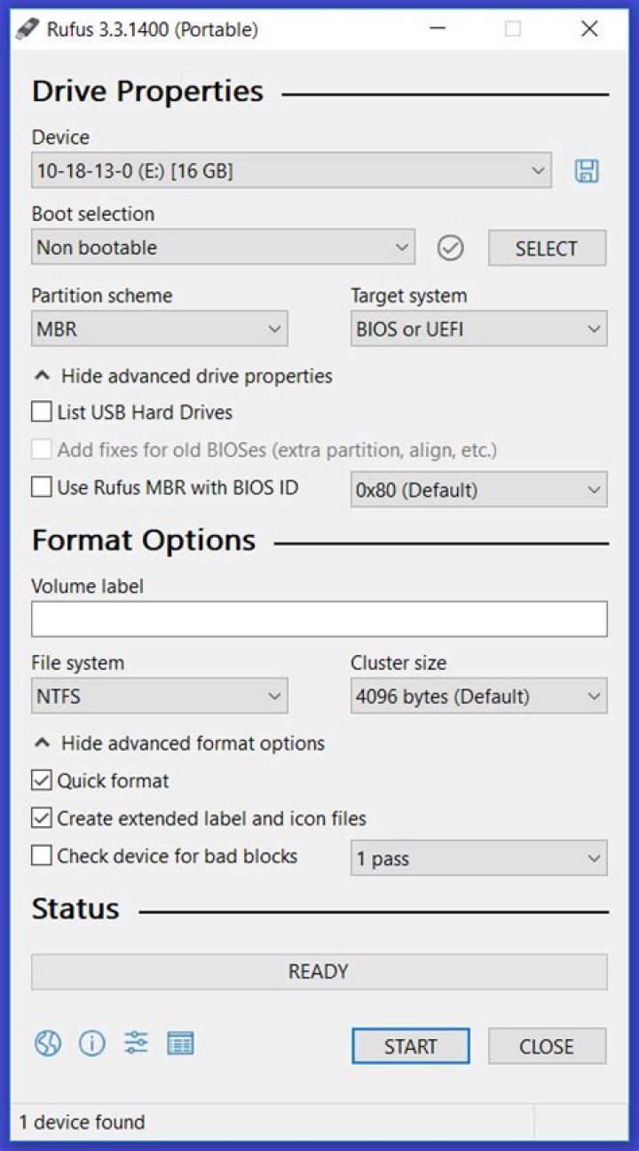 How to combine all partitions of USB flash drive?