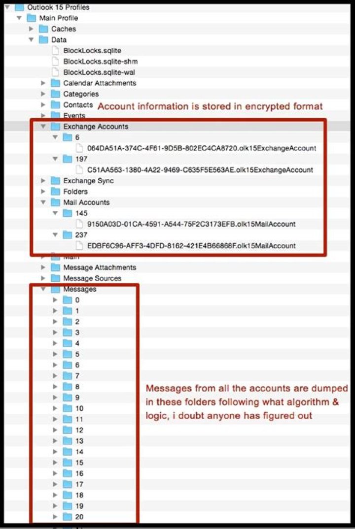 How to completely remove account and data from Outlook 2016 for OS X?