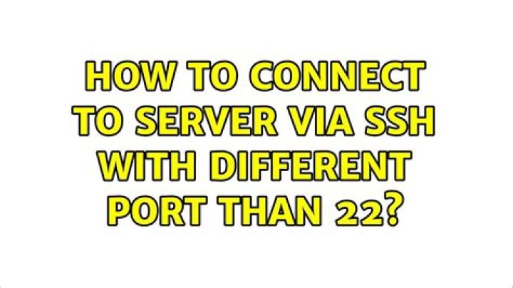 How to connect to server via SSH with different port than 22