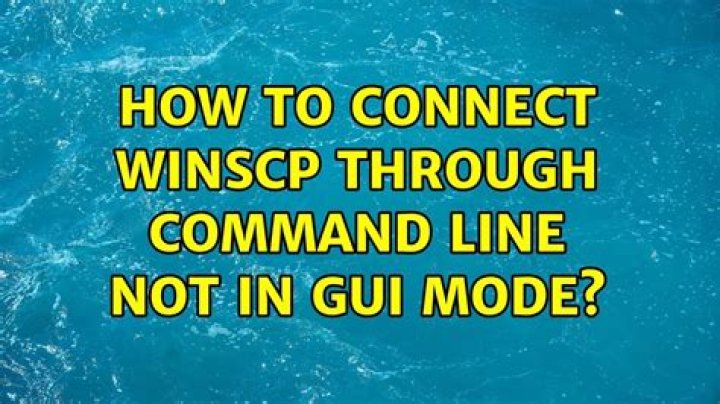 How to connect WinSCP through command line not in GUI mode?