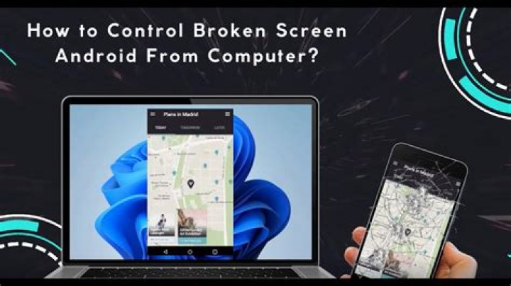 How to control android phone with broken screen from computer when there is a password?