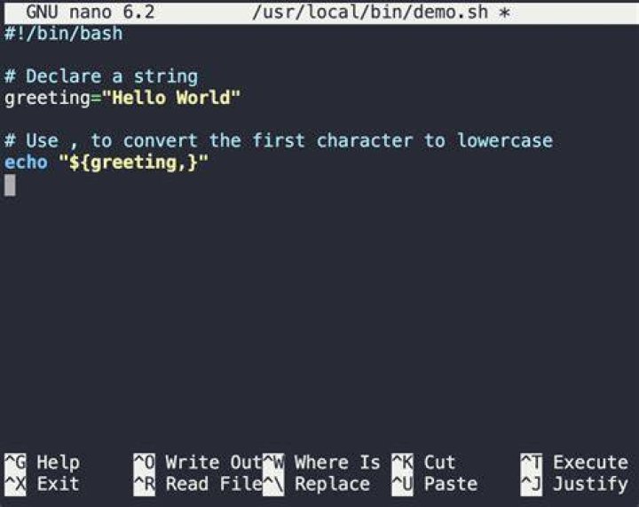 How to convert a string to lower case using bash 3.1 available in gitExtension
