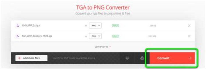 How to convert .tga files to .png?