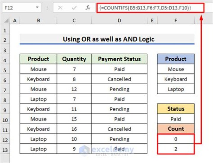 How to COUNTIFS with OR and >= Operator logic