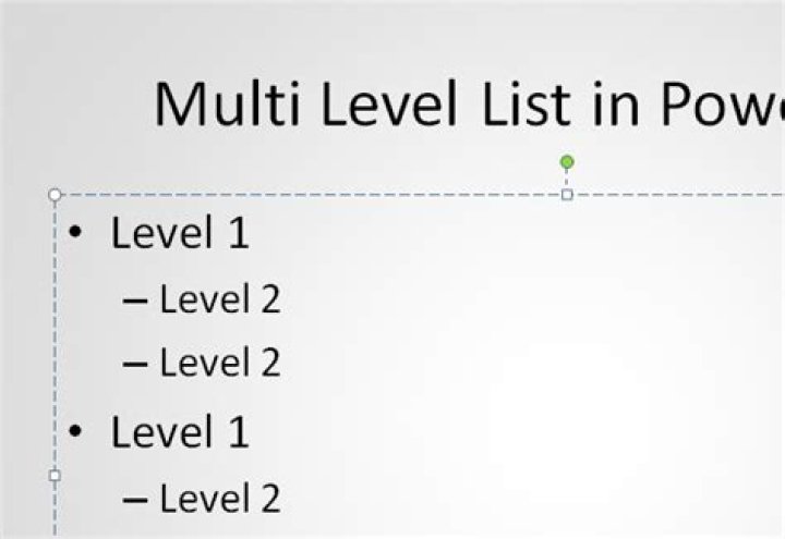 How to create multi-level list in Powerpoint 2007