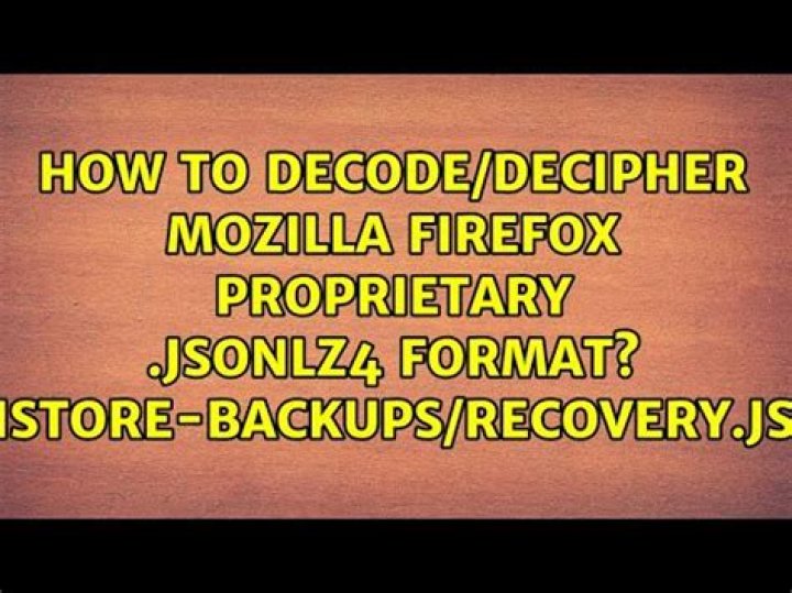 How to decode/decipher Mozilla Firefox proprietary .jsonlz4 format? (sessionstore-backups/recovery.jsonlz4)