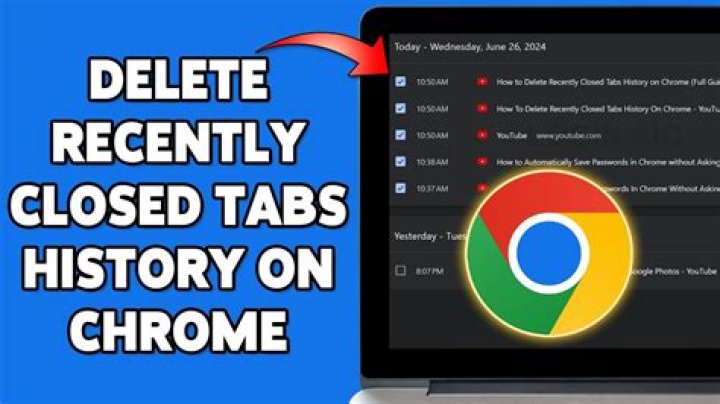 How to delete only "recently closed tabs" in Chrome?