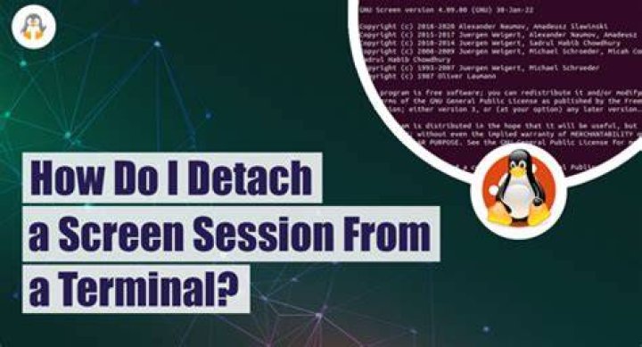 How to detach from a screen session from within a tmux session?