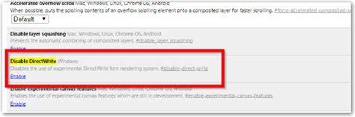 How to disable DirectWrite in Google Chrome 37?