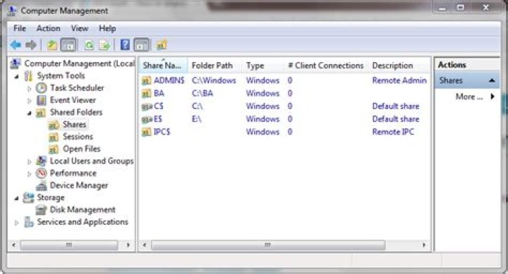 How to display a list of network shares shared by a Windows computer