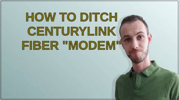 How to Ditch CenturyLink Fiber "Modem"