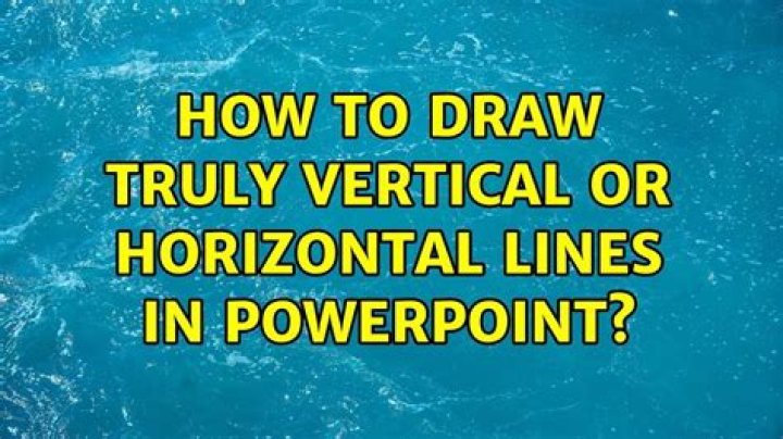 How to draw truly vertical or horizontal lines in PowerPoint