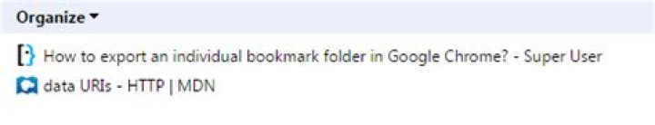 How to export an individual bookmark folder in Google Chrome?
