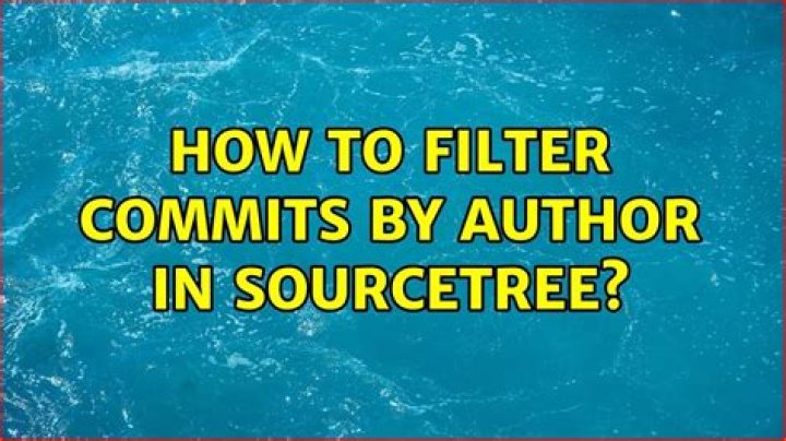 How to filter commits by author in SourceTree?