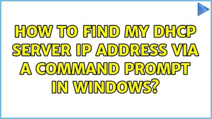 How to find my DHCP server IP address via a command prompt in Windows?