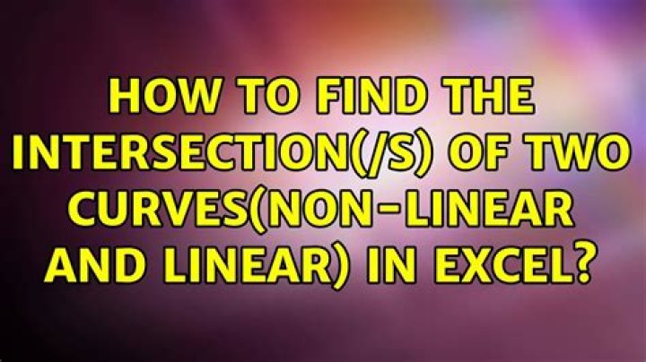How to find the intersection(/s) of two curves(non-linear and linear) in excel