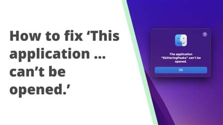 How to fix 'The application "..." can't be opened' on Mac?