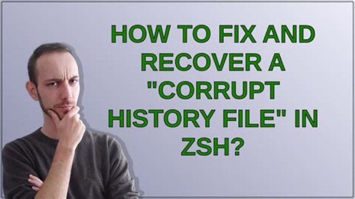 How to fix and recover a "corrupt history file" in zsh?