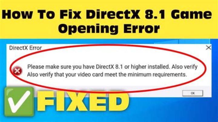 How to fix DirectX in Windows 8.1?