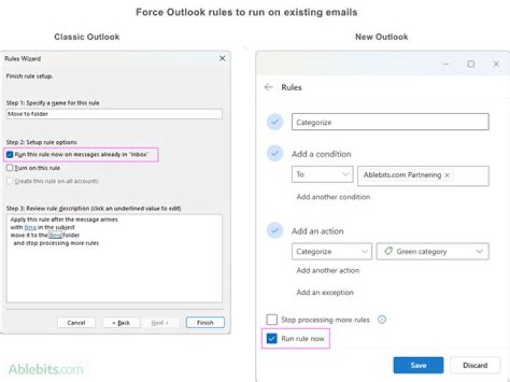 How to force the Outlook rule to be server-side?