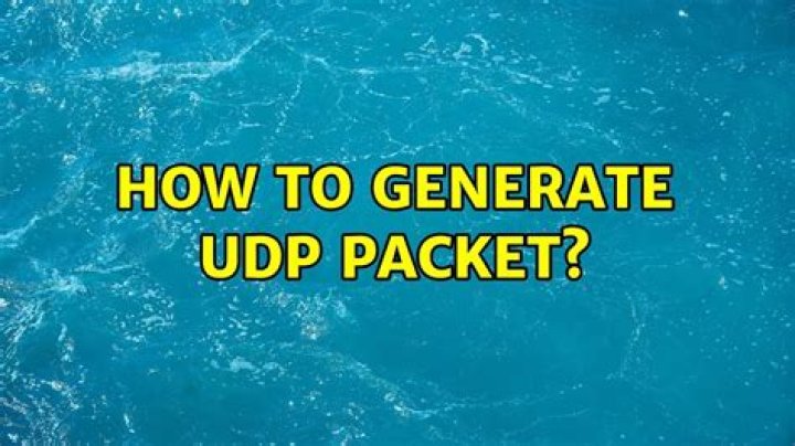 How to generate UDP packet