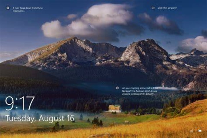 how to get explanatory text on windows 10 screensaver