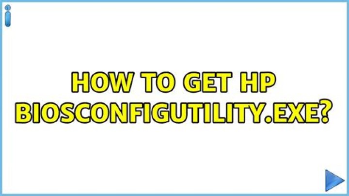 How to get HP BiosConfigUtility.exe?