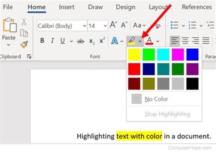 How to get the colour of text in Word?