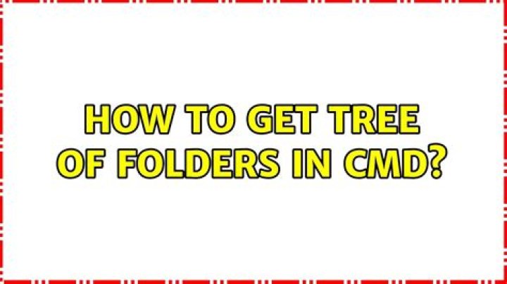 How to get tree of folders in CMD?