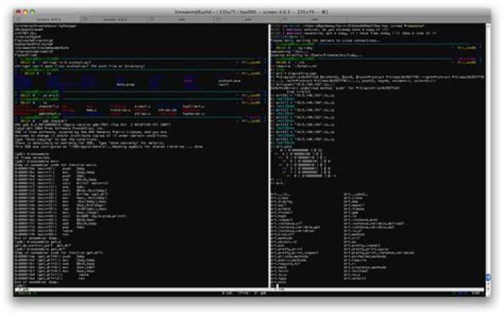 How to get vertical split of terminal in Mac to execute different actions?