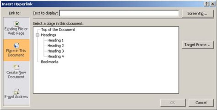 How to hyperlink within document [duplicate]