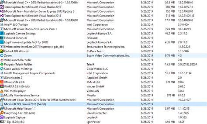 How to identify what software installed MSSQL Express?