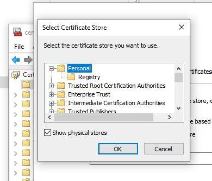 How to import certificate in Windows 10 machine