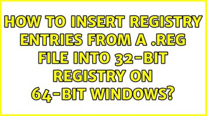 How to insert registry entries from a .reg file into 32-bit registry on 64-bit Windows