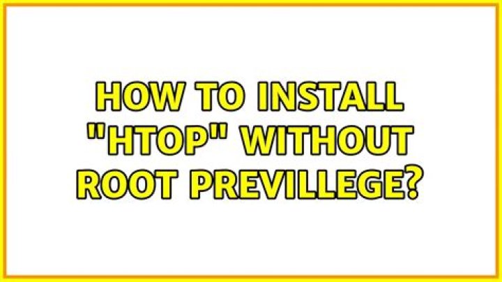 How to install "htop" without root previllege