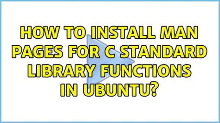 How to install man pages for C standard library functions in Ubuntu?