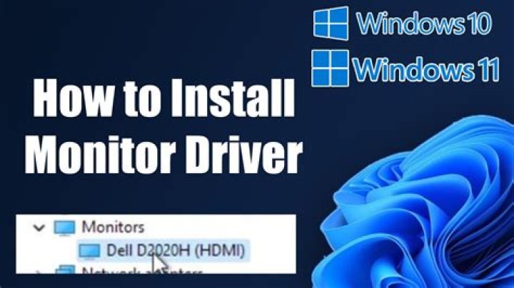 How to install monitor drivers manually?