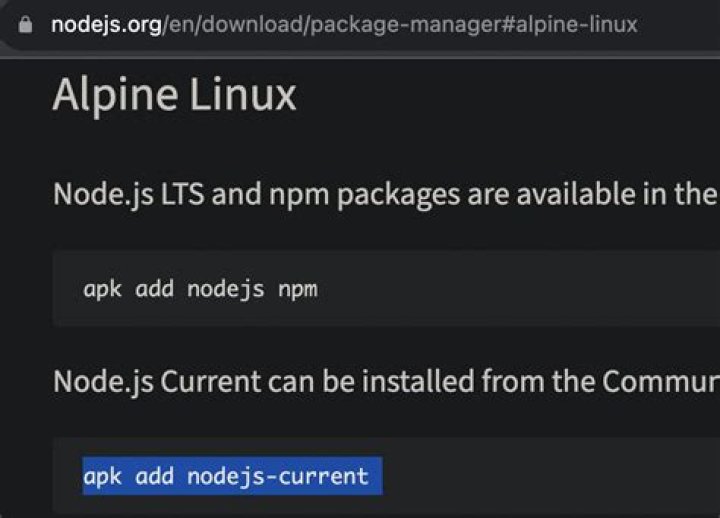 How to install npm in alpine linux