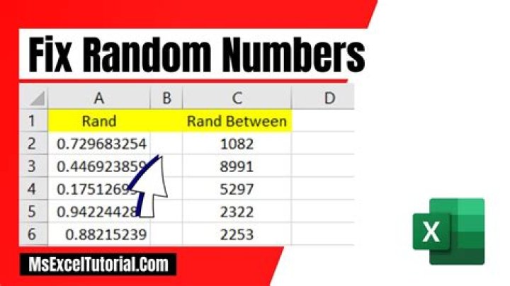 How to keep random numbers from changing in Excel?