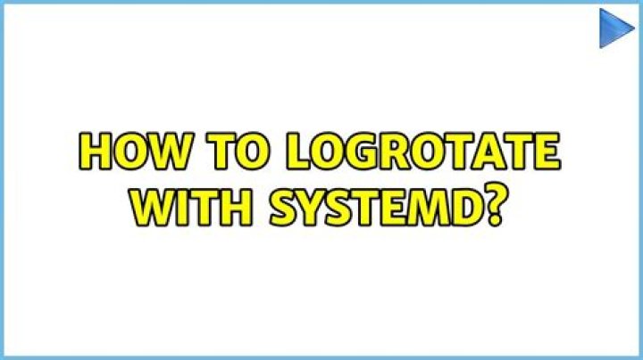 How to logrotate with systemd?