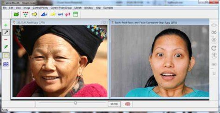 How to make a video of two images morphing into each other?