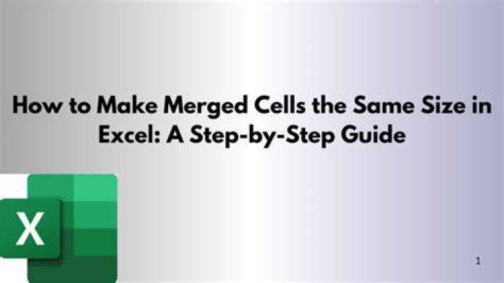 How to make all merged cells the same size?