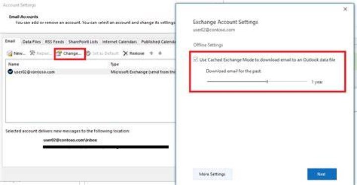 How to make Outlook search in server (not just locally-cached messages)