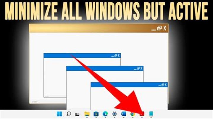 How to minimize all windows in current screen under Windows 8.1?