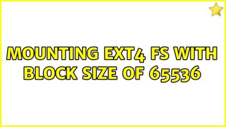 How to mount ext4 fs with block size of 65536?