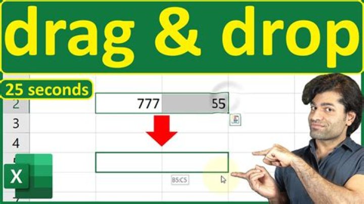 How to move columns with drag and drop in Excel 2016?